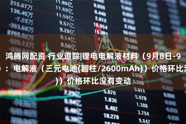 鸿腾网配资 行业追踪|锂电电解液材料（9月8日-9月14日）：电解液（三元电池(圆柱/2600mAh)）价格环比没有变动