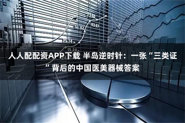 人人配配资APP下载 半岛逆时针：一张“三类证”背后的中国医美器械答案