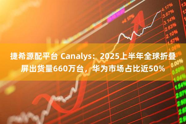 捷希源配平台 Canalys：2025上半年全球折叠屏出货量660万台，华为市场占比近50%